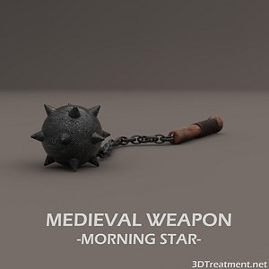 medieval weapon morning star 3D model