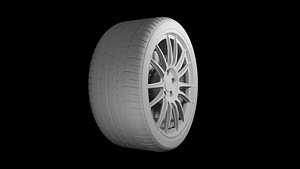 Car Wheel Hi-Poly