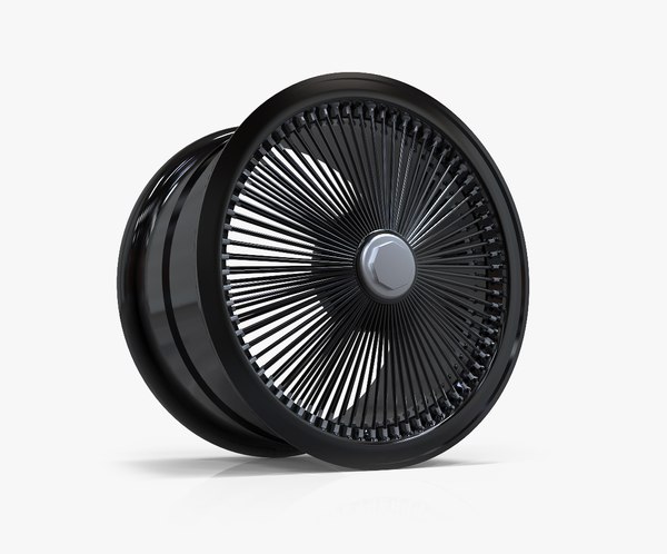 3d black dayton wheel model