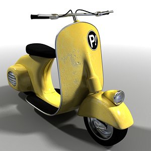 3d old scooter model
