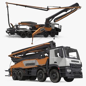 Mercedes Liebherr Concrete Pump Truck Yellow
