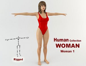 sexy young woman 3D model