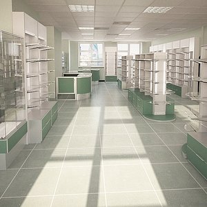 max v-ray shop scene