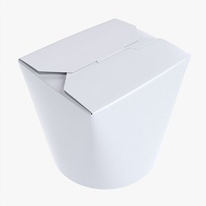 3D Microwavable paper take-away container closed model