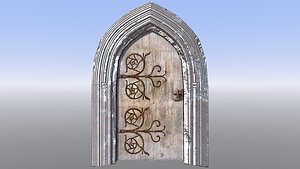 Medieval Door with stone frame