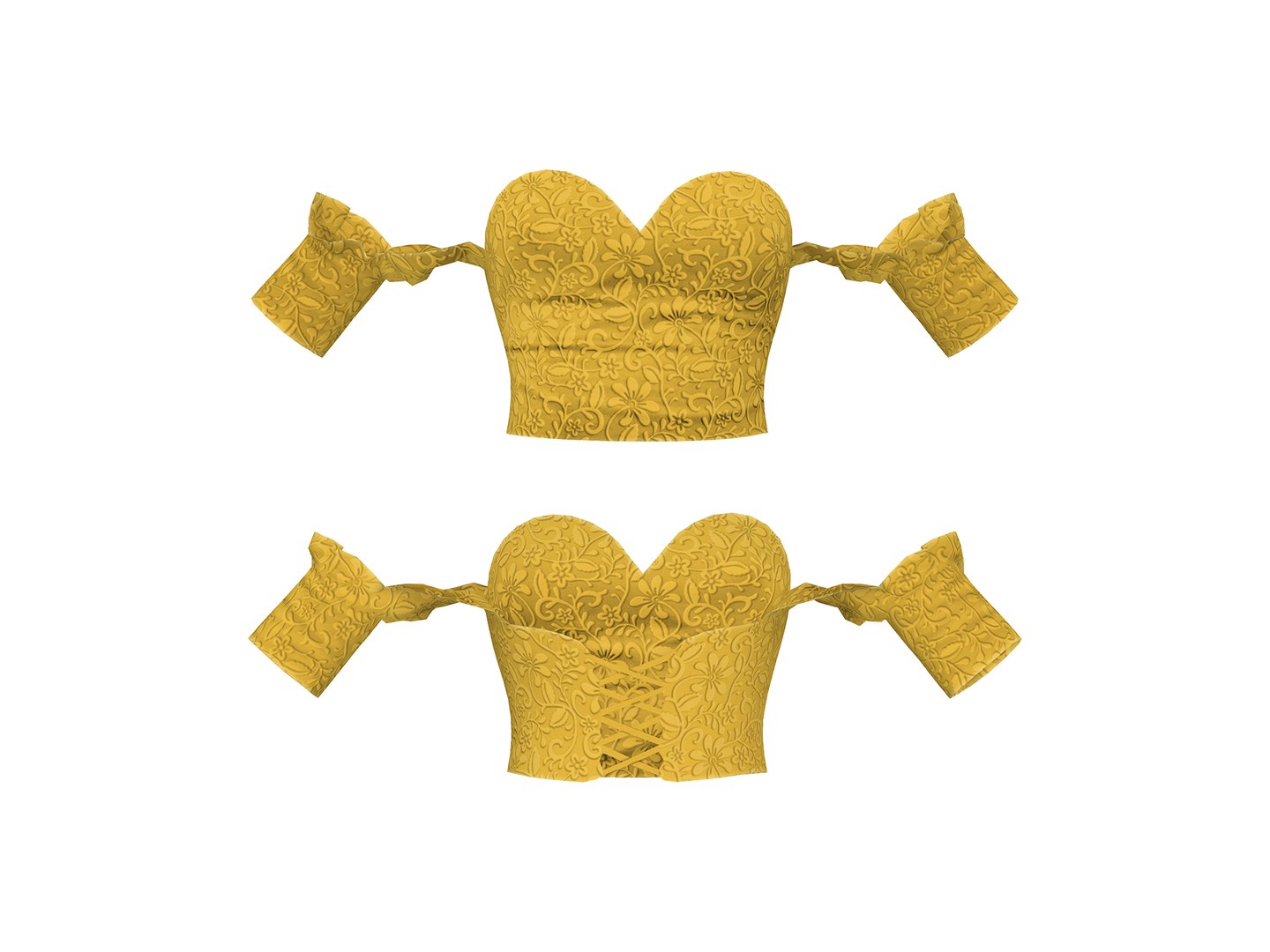 3D Off-Shoulder Short Sleeves Strapless Yellow Flower Pattern Top https://p.turbosquid.com/ts-thumb/7N/R3YxBM/dQ/preview3/jpg/1632763550/1920x1080/fit_q87/a0f557fa4f3c3910245f2b3a0d9cb6d5f3cfbc86/preview3.jpg