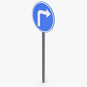 Turn Right Ahead Road Sign