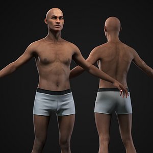 Black man body 3D