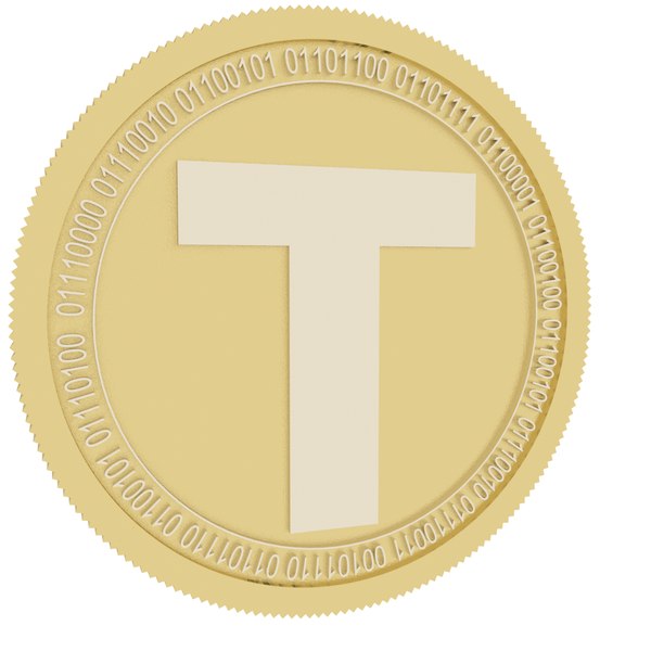 wetrust gold coin 3D model