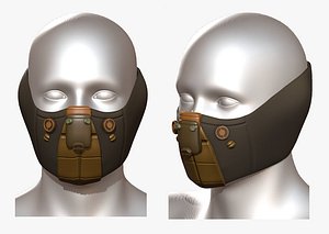 Gas mask respirator scifi futuristic