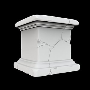 Ruins Podium Base 3D Print Model Ancient Stone Display Platform 3D model