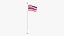 USA States hawaii Flag Stand Pole Animated