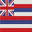 USA States hawaii Flag Stand Pole Animated