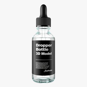 Generic Dropper Bottle 3D Model - Product Visualization Asset