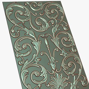 Baroque Acanthus Low Relief Panel for CNC