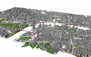 town structure cityscape model