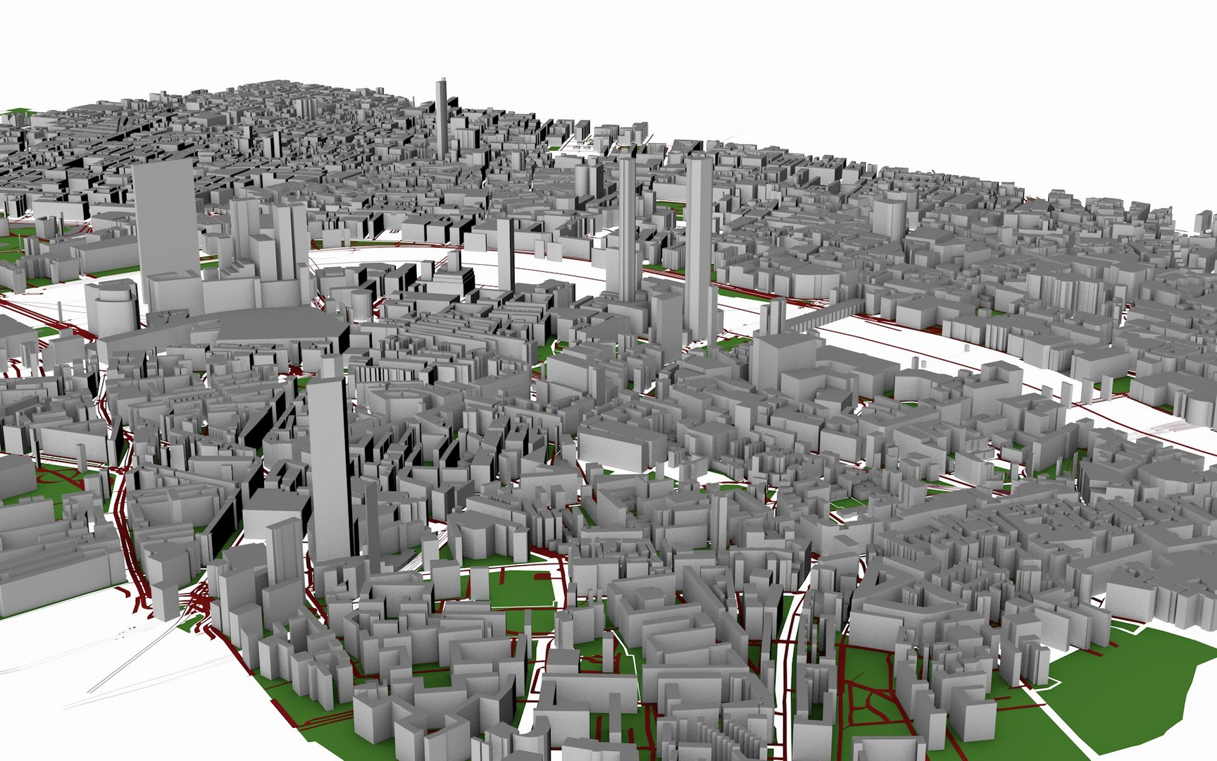 Town Structure Cityscape Model - TurboSquid 1698318