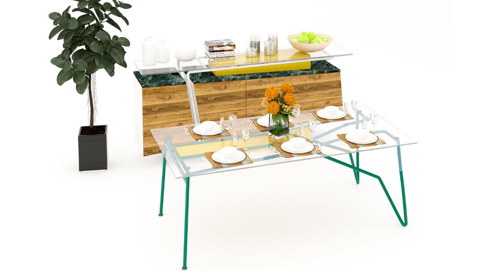 Supreme Eating Room Cabinet 3D - TurboSquid 2103850