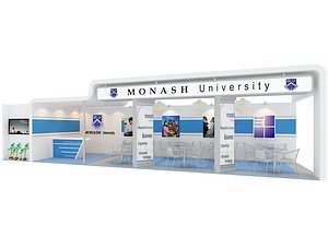 3D monash university exhibition booth: