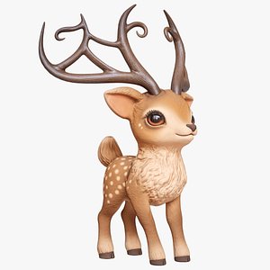 Cartoon Cute Deer PBR