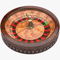 Antique Roulette Wheel - Animated Game Asset