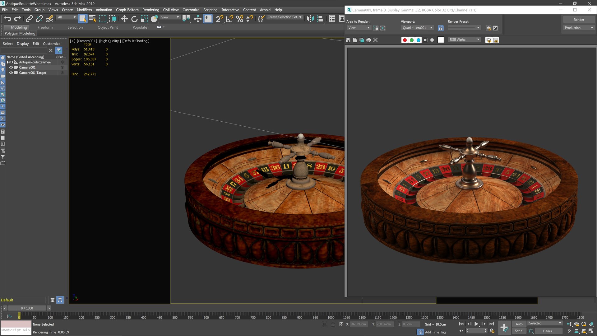 3D Antique Roulette Wheel - Animated Game Asset - TurboSquid 1845911