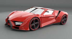 3D Lowpoly itonox concept car