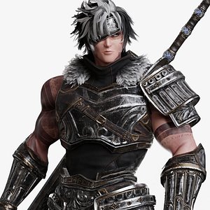 Male - Warrior RPG Game Character - Ragnar 3D model