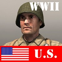 american soldier and thompson WWII
