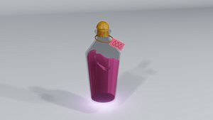 Fantasy Glass Elixir Potion Bottle