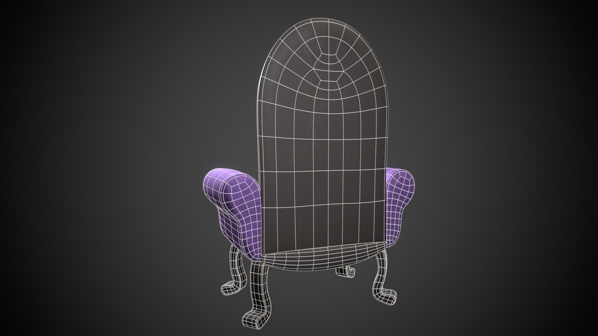 Stylized Fantasy Purple Armchair 3D https://p.turbosquid.com/ts-thumb/7O/9u28Xh/X5/wireframechair1/jpg/1764506191/1920x1080/fit_q87/0a406e3b2b3e7721ce03a0b7fc0ff0393bb7fad5/wireframechair1.jpg
