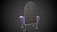 Sillón morado de fantasía estilizada