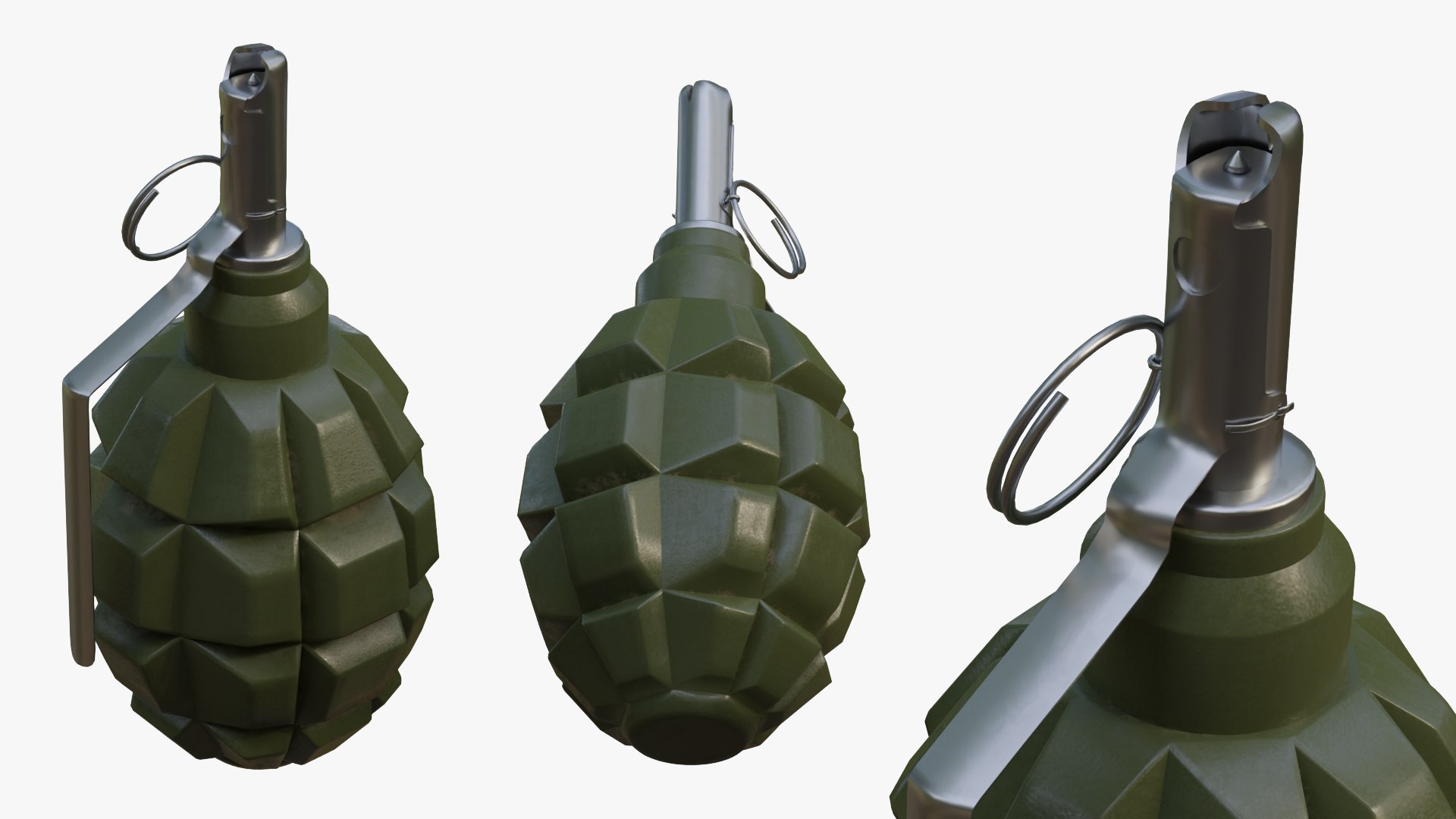 3D F-1 Frag Grenade - TurboSquid 2244153