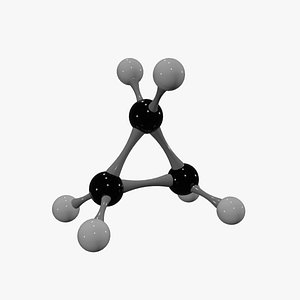 3D Cyclopropane Molecule model