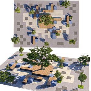 African Landscape Park Modular Design 3D model