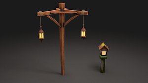 Low Poly Wooden Lights