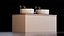 Tocador de baño moderno con lavabo doble