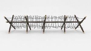 barbed wire obstacle 3D