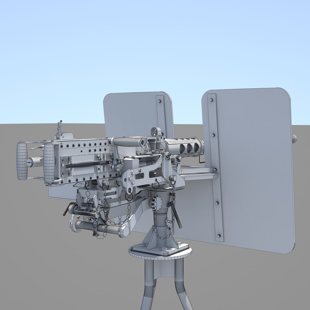 3d Model M2 Browning Machine Gun