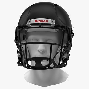 Helmet 3 Riddell On Mannequin Head