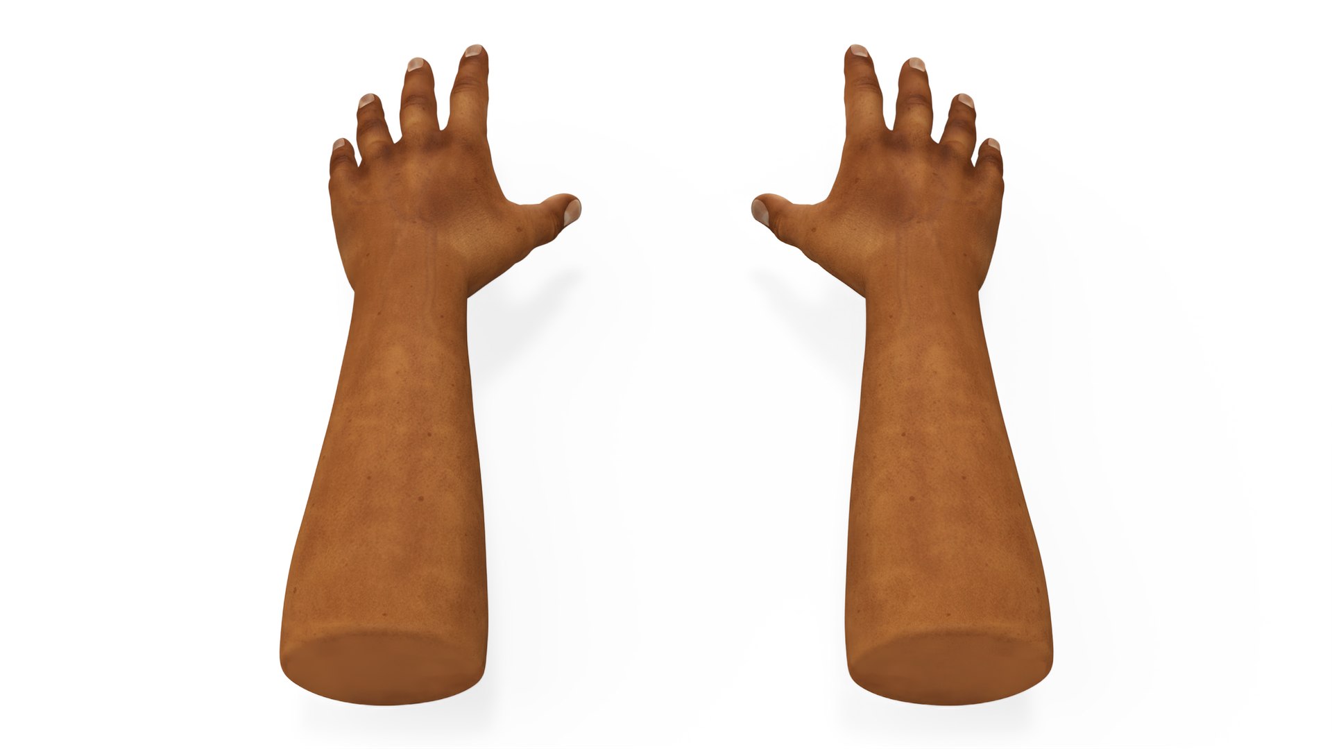 African Man Hands Rigged 3D model preview