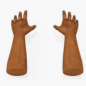African Man Hands Rigged 3D