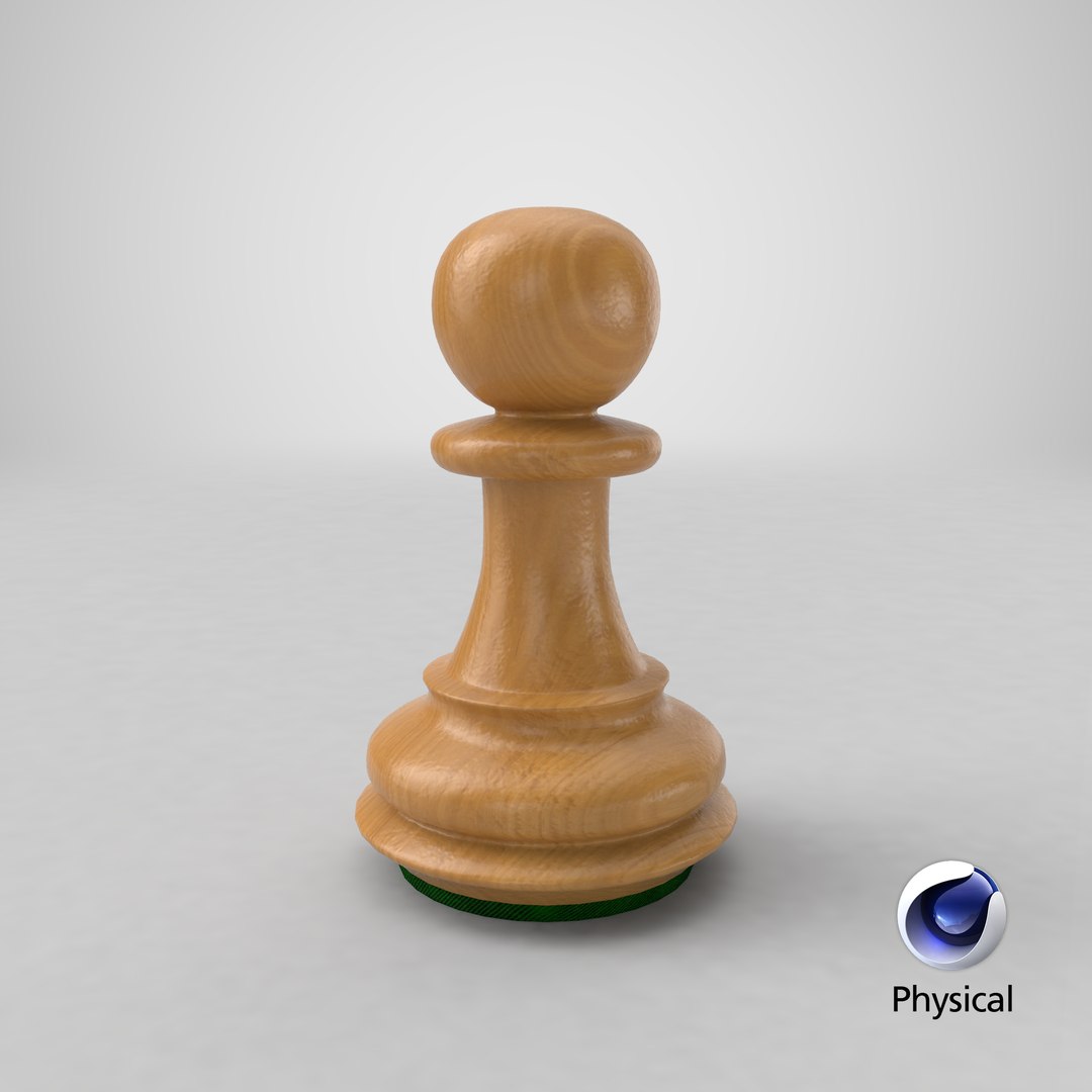 3D Model Wooden Chess Pawn - TurboSquid 1344679