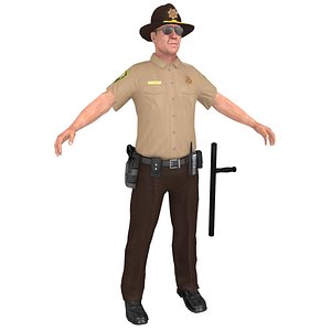 sheriff man gun 3D
