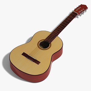 classical guitar 3D model