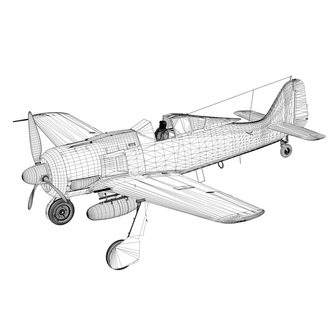 Focke Wulf - Fw190 3D Model - TurboSquid 1166763