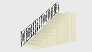 Highly detailed railing 01 model