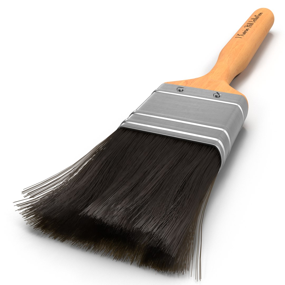 Paint Brush 2 with Fur 3D model preview