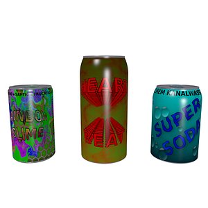 sodacans set 3D model