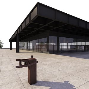 Neue Nationalgalerie with Art